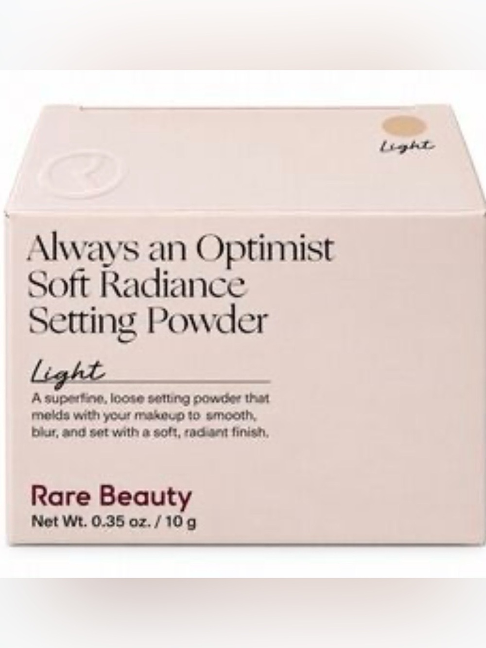 NWT Rare Beauty Always an Optimist Soft Radiance Setting Powder - Light